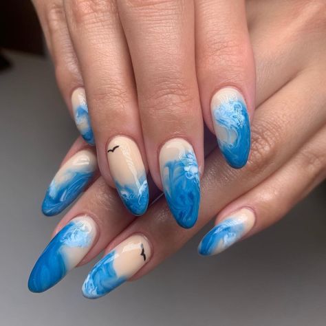 Greece Themed Nails, Greece Nails, Themed Nails, Nails Inspo, Beach Themed, Nail Inspo, Greece, Manicure, Nail Art