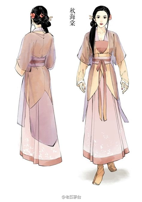 Scum Villain’s Character Design – Sakurahime Translation Scum Villain, Villain Character, Scum Villain's Self-saving System, Fashion Illustration Sketches, Woman Drawing, Asian Outfits, Japanese Outfits, Illustration Character Design, Fantasy Clothing