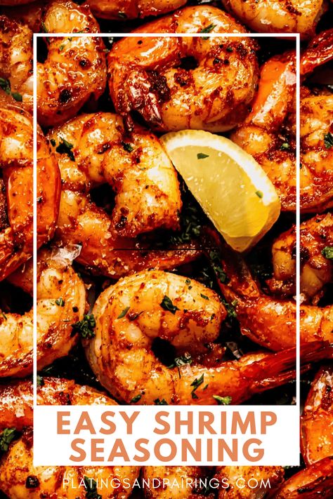 This is the best seasoning for shrimp because it gives baked, grilled, sauteed, and air fryer shrimp an addictive savory-smoky flavor. Use your perfectly seasoned shrimp in tacos, salads, fajitas, grain bowls, and more! // recipes simple // for grill // spices Grilled Shrimp Fajitas, Sauteed Recipes, Seasoning For Shrimp, Shrimp Sauteed, Shrimp Dipping Sauce, Seasoned Shrimp, Grilled Peppers And Onions, Air Fryer Shrimp, Fish Taco Sauce