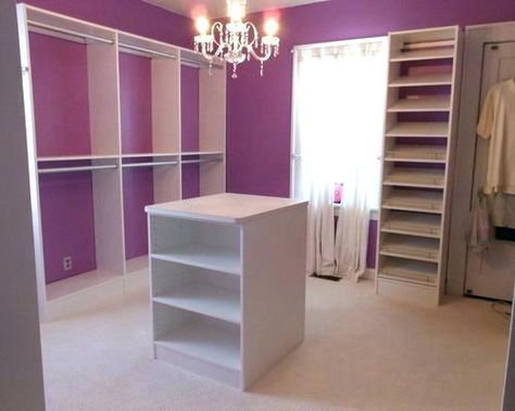 Room Into Walk In Closet, In Closet Office, Walk In Closet Office, Bedroom Into Closet, Bedroom Turned Closet, Spare Bedroom Closets, Spare Room Closet, Closet Conversion, Apartment Closet Organization