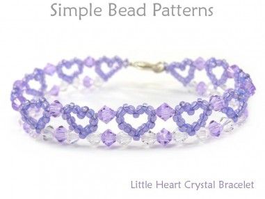 Beaded Hearts, Bracelet Beading, Beaded Heart, Beaded Bracelets Tutorial, Seed Bead Bracelet, Bead Weaving Patterns, Handmade Jewelry Tutorials, Seed Bead Tutorial, Heart Crystal