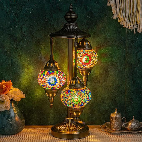 Colorful Tiffany Mosaic Glass Night Light Fixture Including LED Bulb for Living Room Bedroom Decor Moroccan Table Lamp, Turkish Lamp, Moroccan Table, Turkish Lamps, Room Bedroom Decor, Mosaic Glass, Marrakech, Light Fixture, Night Light