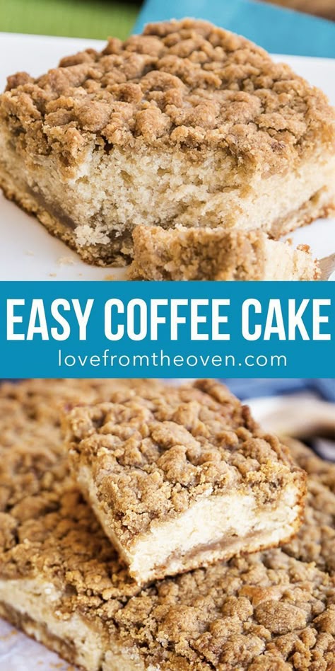 Love these easy sour cream coffee cake. It tastes amazing, the crumb topping is out of this world! #lftorecipes #coffeecake #crumbcake Easy Coffee Cake, Crumb Cakes, Coffee Cake Recipes Easy, Breakfast Recipies, Sour Cream Coffee Cake, Coffee Cake Recipe, Cake Recipes Easy Homemade, Breakfast Goodies, Breakfast Bites