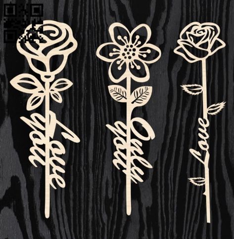 Flowers with words E0015771 file cdr and dxf free vector download for laser cut plasma – Download Vector Wood Laser Flowers, Free Vector Files For Laser, Lightburn Laser Projects Free, Dxf Files Free Download Laser, Laser Cut Files Free, Free Laser Cut Files, Free Dxf Files Cnc, Laser Cut Flowers, Laser Cut Templates