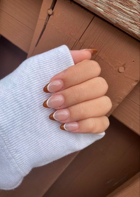 #MinimalistNails #MinimalistNailDesigns #SimpleNailArt #ChicMinimalNails #MinimalistManicure #MinimalNails2024 #MinimalistNailInspo #MinimalNailDesignIdeas #CleanNailArt #ElegantMinimalistNails #SleekNailDesigns #ClassyMinimalNails #SubtleNailDesigns #ModernMinimalistNails #MinimalistNailTrends Nail Designs Fall Almond Shape, Nails Acrylic Fall French Tip, Pumpkin French Tips Nails, Brown French Tip Nails With White Line, Fall French Acrylic Nails, White And Brown French Tip Nails, White French Tip Fall Nails, Nails For Fall Almond Shape, Coloured French Nails Tips Fall