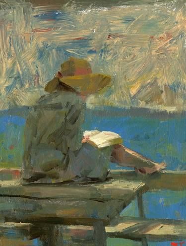 Reading Art, Woman Reading, Reading A Book, Girl Reading, Pics Art, Fine Art Gallery, Original Fine Art, Figure Painting, Figurative Art