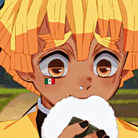 Mexican Anime Characters Pfp, Hispanic Profile Pics, Poc Manga, Hispanic Characters, Black Sketches, Poc Pfps, Zenitsu Icon, Blasian Anime, Poc Anime