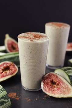 Zucchini Fig Smoothie // Tasty Yummies #glutenfree #vegan Veggie Smoothie Recipes, Fig Smoothie, Spiced Zucchini, Veggie Smoothies, Fig Recipes, Milk Shakes, Healthy Smoothie, Smoothie Shakes, Smoothie Drinks