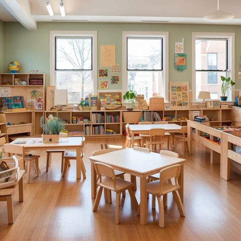 Discover a world of charming and functional furniture for your preschool. From cozy reading nooks to interactive learning corners, our Pinterest board showcases a range of imaginative designs. Create an enchanting environment where every piece sparks creativity and supports holistic growth. Dive in and design the perfect kindergarten ambiance! Montessori Aesthetic, Daycare Aesthetic, Montessori Preschool Classroom, Reading Nook Classroom, Kindergarten Furniture, Daycare Furniture, Montessori Kindergarten, Wooden Nursery, Childcare Business