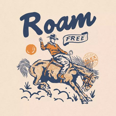 Alex Gunawan’s Instagram profile post: “Sold 🇱🇷 . Dm me for details. . . #cowboy #cowgirl #rodeo #westernstyle #tshirtdesign #vintage #handdrawn #illustration #illustrator #ranch…” Cowboy On Horse Illustration, Vintage Cowboy Photos, Vintage Cowboy Illustration, Cowboy Graphic Design, Retro Cowboy Aesthetic, Vintage Cowboy Aesthetic, Western Sleeve, Western Illustration, Cowboy Illustration