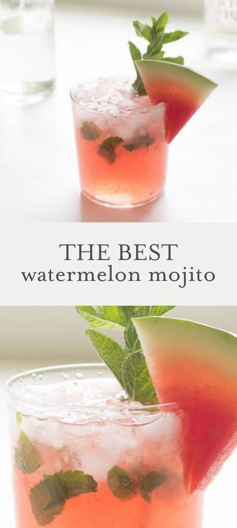 Resep Mojito, Watermelon Mojito Recipe, Easy Mojito Recipe, Mojito Recept, Pool Party Food, Easy Summer Cocktails, Watermelon Mojito, Refreshing Summer Cocktails, Watermelon Party