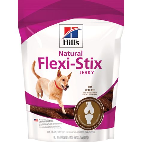 Hill's® Natural Flexi-Stix Beef Jerky Treats Dog Treat Healthy Dog Snacks, Beef Dog Treats, Senior Dog Food Recipes, Crunchy Snack, Natural Dog Treats, Healthy Joints, Animal Nutrition, Nutritious Snacks, Beef Jerky