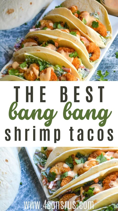 Bang Bang Shrimp Tacos, Crispy Fried Shrimp, Quick Seafood Recipes, Shrimp Taco, Shrimp Taco Recipes, Bonefish Grill, Bang Bang Shrimp, Breaded Shrimp, Seafood Recipe