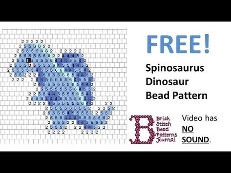 (1097) Free Spinosaurus Dinosaur Cute Animal Earring Seed Bead Pattern - YouTube Diy Seed Bead Earrings, Dinosaur Earrings, Seed Bead Pattern, Row By Row, Bead Pattern, Animal Earrings, Perler Bead Patterns, Bead Patterns, Brick Stitch