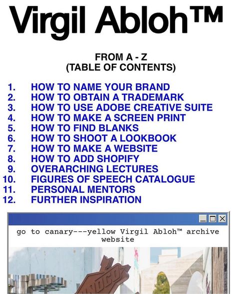 Virgil Abloh Typography, Virgil Abloh Book, Virgil Abloh Quotes, Virgil Abloh Design, Value Of Time, Book Presentation, T Shirt Logo Design, Shirt Logo Design, Art Process