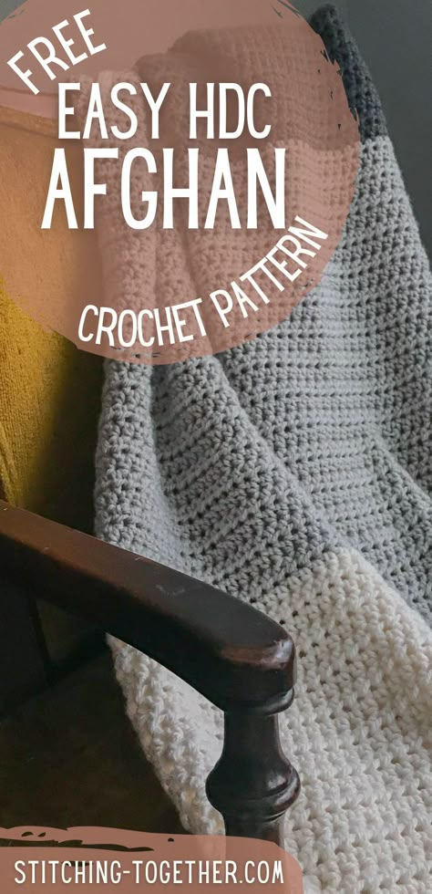 Hdc Crochet, Motifs Afghans, Modern Haken, Fast Crochet, Crochet Throw Pattern, Throw Blanket Pattern, Chunky Crochet Blanket, Crochet Blanket Pattern Easy, Crochet Afghan Patterns Free