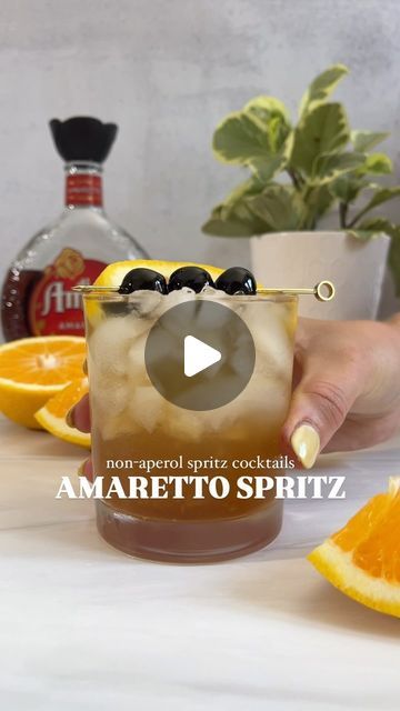 Katie Kelly on Instagram: "AMARETTO SPRITZ 🍊 🍾   Amaretto is an Italian liquor that is almond flavored. It’s sweet, but not too sweet and I love really amplifying the flavors of the amaretto by using fresh orange juice in this spritz.   INGREDIENTS 3 oz prosecco 2 oz amaretto  1 oz orange juice  1 oz club soda   #amaretto #spritztime #spritzseason #proseccotime" Amaretto Spritz, Cocktail Amaretto, Fresh Orange Juice, Almond Flavor, Fresh Orange, Club Soda, Aperol Spritz, Orange Juice, Liquor