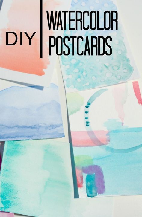 Hygge Diy, Art Methods, Watercolor Postcards, Diy Postcard, Postcards Diy, Watercolor Postcard, Mama Blog, Watercolor Projects, Postcard Art