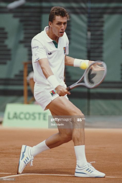 French Open Tennis, Ivan Lendl, Tennis Legends, Sports Personality, Adidas Tennis, Vintage Tennis, Mens Tennis, Sports Hero, French Open