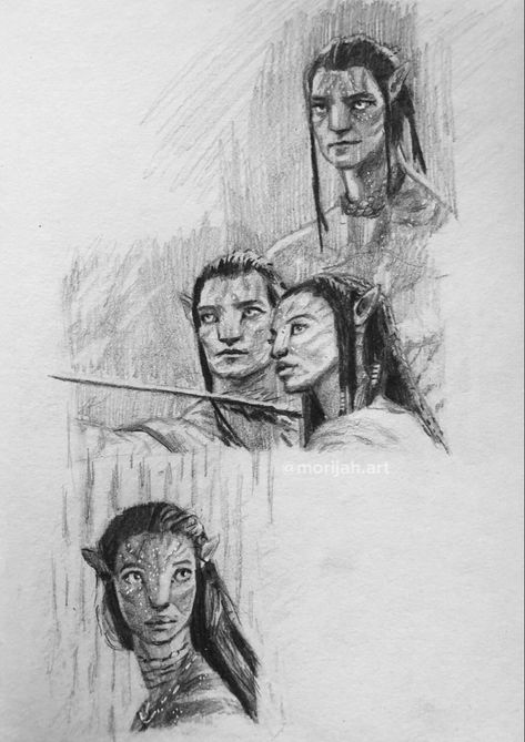 Jake and Neytiri drawing from the movie Avatar. Avatar Sketch, Avatar Artwork, Neytiri And Jake, Avatar Drawing, Fast Sketch, Ballpoint Pen Art, Comic Book Drawing, Sketching Ideas, Avatar Fan Art