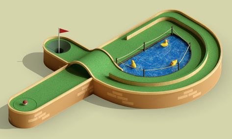 Practice Your Stroke with Alphaputt, a Playful Typographic Mini Golf Course — Colossal Mini Golf Games, Golf With Friends, Design Games, 3d Modeling Tutorial, Miniature Golf Course, Mini Golf Course, Miniature Golf, Golf Design, Design Video