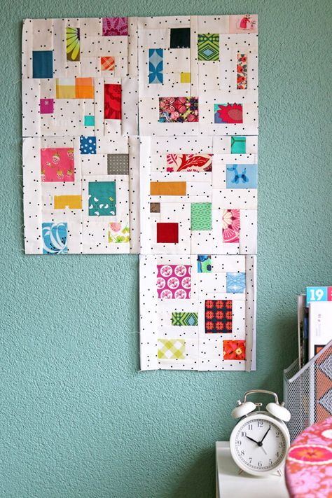 Improv Quilt Blocks, Confetti Quilt Pattern Free, Easy Scrap Quilt Patterns Free, Confetti Quilt Pattern, Modern Scrap Quilts, Scrappy Quilt Blocks, Square In A Square Quilt Block, Wonky Quilt Blocks, Crumb Quilts Ideas