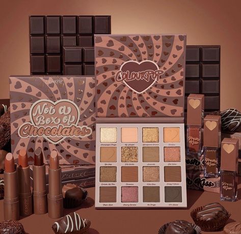 Colour Pop Makeup, Chocolate Makeup, Chocolate Eyeshadow Palette, Chocolate Eyeshadow, A Box Of Chocolates, Colourpop Eyeshadow, Bath Body Works Candles, Luv U, Makeup For Black Skin