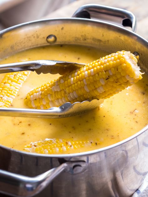 Milk And Honey Corn On the Cob Honey Corn On The Cob, Honey Corn, Corn Recipes Side Dishes, Canning Ideas, Boiled Corn, Corn Dishes, Buttered Corn, Seasoning Salt, Vegetable Side