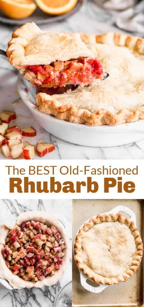 Easy Strawberry Rhubarb Pie, Blueberry Rhubarb Pie, Rhubarb Pie Recipe, Strawberry Rhubarb Recipes, Strawberry Rhubarb Pie Recipe, Rhubarb Recipes Pie, Blueberry Rhubarb, Best Summer Desserts, All Butter Pie Crust