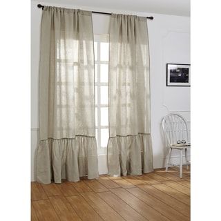 Cortinas Country, 96 Inch Curtains, Cortina Boho, Cortinas Boho, Ruffle Curtains, Amity Home, Linen Curtain Panels, Linen Curtain, Shabby Chic Bathroom