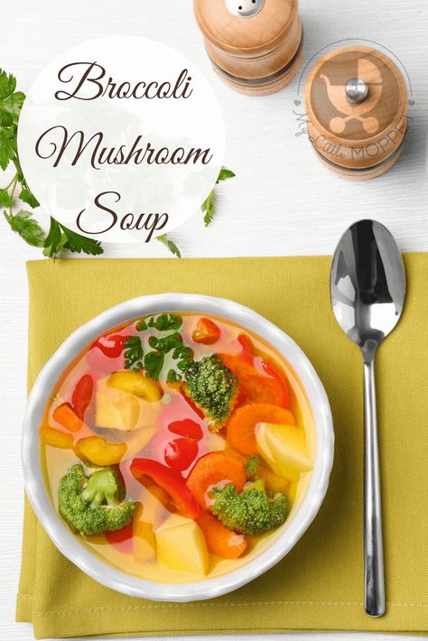 Broccoli Mushroom Soup Recipe for Kids 4 Broccoli Mushroom Soup, Broccoli And Mushrooms, Broccoli Mushroom, Baby Broccoli, Delicious Broccoli, Mushroom Soup Recipe, Broccoli Nutrition, Recipe For Kids, Mushroom Soup Recipes