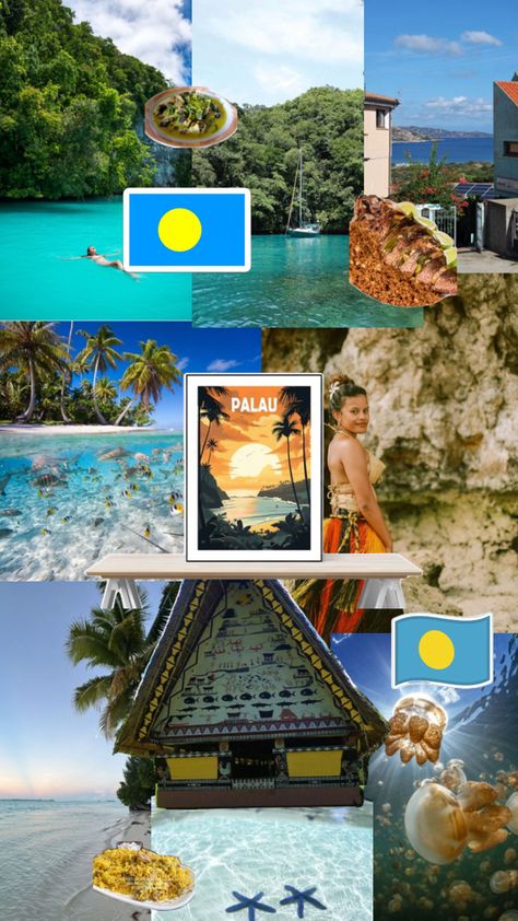 #collage #aesthetic #travel #viralpost #culture #Palau #island #PalauanFood #BatSoup Palau Island, Aesthetic Travel, Palau, Viral Post, Dream Vacations, Trip Planning, Travel Inspiration, Beautiful Places, Collage