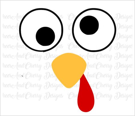 Funny Turkey Face SVG for Thanksgiving Shirt SVG for Cricut - Etsy Israel Turkey Eyes Template, November Party, Turkey Face Svg, Turkey Clip Art, Thanksgiving Drawings, Turkey Clipart, Spirit Days, Turkey Svg, Halloween Board