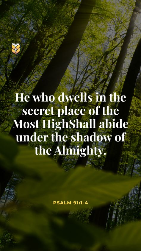 He Who Dwells In The Secret Place, Jesus Facts, Psalm 91 1, Shadow Of The Almighty, Secret Place, Under The Shadow, Christian Bible Quotes, Psalm 91, Most High