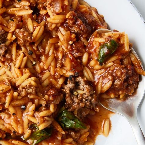 Sloppy Joe Orzo, Winter Dinner Ideas, Orzo Recipes, One Dish Dinners, Winter Dinner Recipes, Chicken Pot Pie Recipes, Sloppy Joe, Easy Comfort Food, Winter Dinner