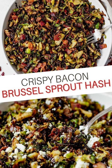 Easy Low Carb Breakfast, Brussels Sprouts And Bacon, Sprouts And Bacon, Breakfast Hash Recipes, Hash Recipe, Bacon Brussel Sprouts, Breakfast Hash, Brussels Sprout, Sprouts With Bacon