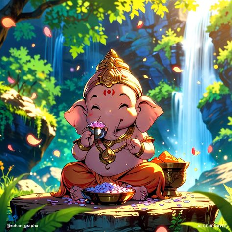 ✨ Behold the cutest Lord Ganesha, brought to life by AI magic! 🐘💖 Embrace the divine vibes with this adorable depiction of the beloved remover of obstacles. May His blessings bring joy and prosperity to your life. 🙏✨ #LordGanesha #AIArt #GaneshaBlessings #DivineArt #CuteGanesha #GanpatiBappaMorya #SpiritualArt #GaneshChaturthi #AIcreations #blessedvibes Ganesh Chaturthi, Lord Ganesha, Spiritual Art, The Divine, Ganesha, The Cutest, Quick Saves, Art