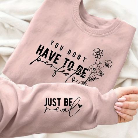 Faster shipping. Better service Cricut Clothing, Letter Print Sweatshirt, Jeans Diy, Plus Size Kleidung, Print Sweatshirt, Inspiration Mode, Print Pullover, Plus Size Casual, Casual Sweatshirt