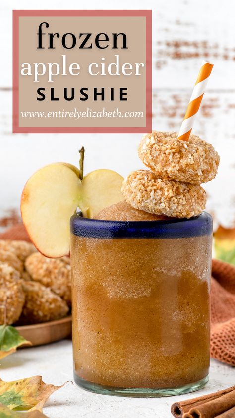 Apple Cider Shake, Frozen Caramel Apple Cider, Homemade Apple Cider Slushies, Caramel Apple Wine Slushie, Boozy Apple Cider Slushie, Caramel Apple Cider Slushie, Frozen Apple Cider Slushie, Apple Cider Slushy Recipe, Apple Juice Slushie