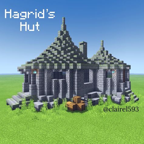 Hagrids Hut Minecraft, Hagrids Hut, Diy Minecraft, Minecraft Room, Minecraft House Designs, Unusual Homes, Minecraft House, Traditional Houses, Minecraft Builds