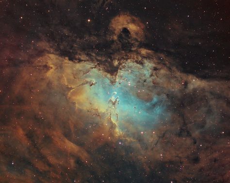 M16 and the Pillars of Creation in Hubble Colours - New Rendition The Pillars Of Creation, Pillars Of Creation, Astronomy, Celestial Bodies, Stars