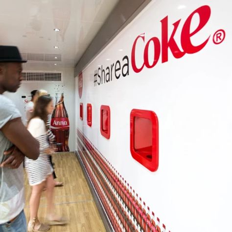 Share A Coke Campaign, Coca Cola Marketing, Bottle Of Coke, Marketing Case Study, Personalised Bottle, Share A Coke, Festival Ideas, Experiential Marketing, Coke Bottle