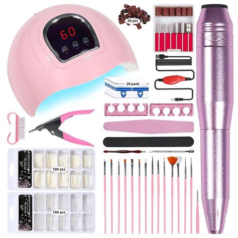 Amazon Nails, Acrylic Nail Supplies, Electric Nail Drill, Acrylic Nail Set, Acrylic Nail Kit, Nail Drill Machine, Gel Nail Kit, Fake Nails With Glue, Nail Polish Kits