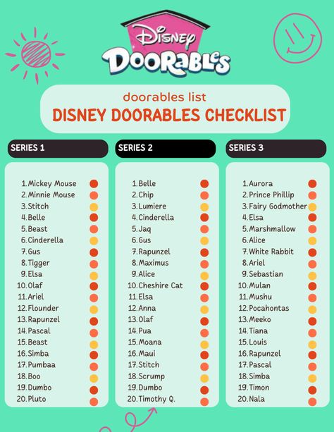 Disney Doorables List – What characters can you expect to find? - Disney Doorables Checklists, Disney Doorables Crafts, Doorables Checklist, Disney Doorables, Staff Appreciation, Fairy Godmother, Disney Crafts, Disney Stuff, Disney Pictures