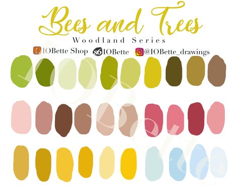 Bumble Bee Color Palette, Honey Bee Color Palette, Bee Color Palette, Procreate Color Palettes, Adoptable Oc, Colors Of The Wind, Drawing Things, Bird Tree, Rabbit Hole