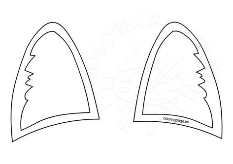 Cat ears template Cat Ear Template, Ear Template, Ear Picture, Marvel Coloring, Wolf Ears, Cowgirl Art, Ear Parts, Picture Templates, Bookmark Template