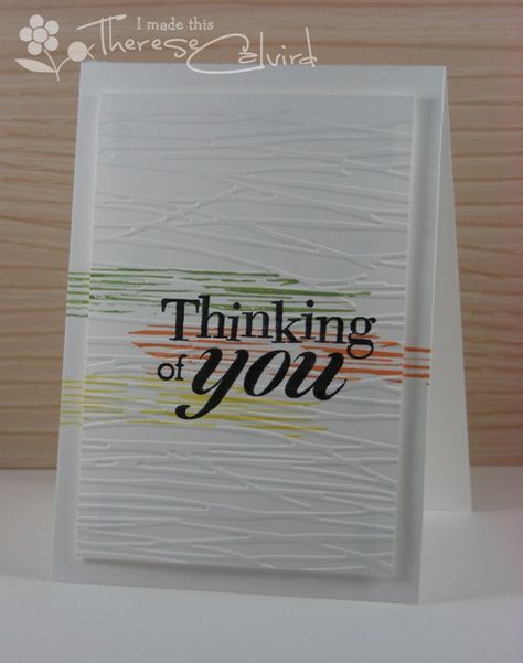 Masculine Thinking of You - simple, use for multiple thank you's Masculine Cards Handmade, Awesome Husband, Birthday Thank You Cards, Cards Scrapbooking, Beautiful Cards, Su Cards, I Want To Know, Card Challenges, Embossing Folders