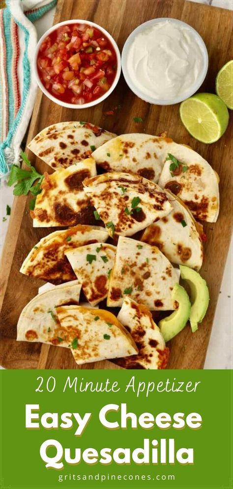 Cheese Casadillas, Mexican Cheese Blend, Mexican Party Food, Cheese Quesadillas, Game Day Party, Appetizers For A Crowd, Game Day Appetizers, Cheese Quesadilla, Easy Cheese