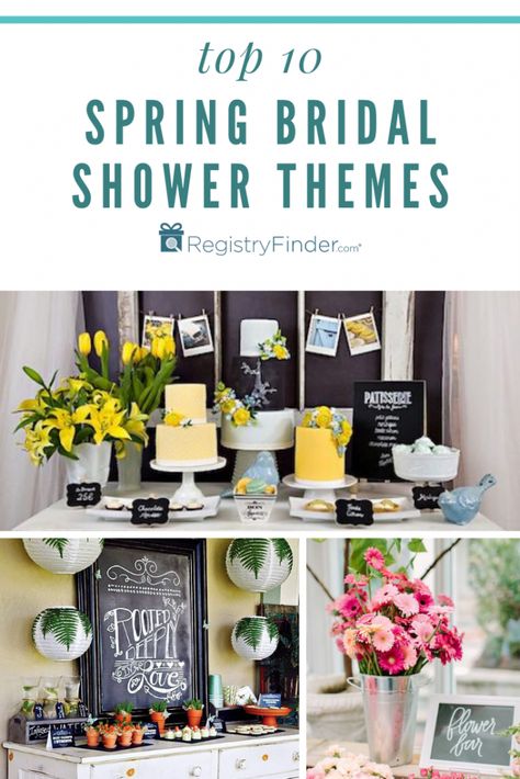 Bridal Shower Lunch Themes, Bridal Shower Color Schemes Summer, Spring Wedding Showers, Garden Style Bridal Shower Ideas, Wedding Shower Garden Theme, Trending Bridal Shower Ideas, Pastel Bridal Shower Theme, Household Shower Themes, Fun Bridal Shower Themes Cute Ideas