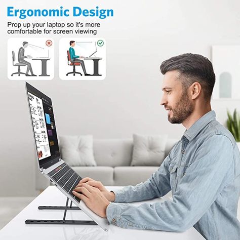 【Wide Compatibility】 The laptop & tablet stand supports most devices from 10 to 15.6 inches,such as Macbook air/ pro, iPad Pro, iPad, iPad mini, ThinkPad, Surface, Chromebook, Microsoft Surface etc. Laptop Stand Bed, Laptop Stand For Desk, Adjustable Laptop Stand, Laptop Riser, Japanese Futon, Standing Desk Converter, Laptop Holder, Computer Stand, Futon Sofa Bed